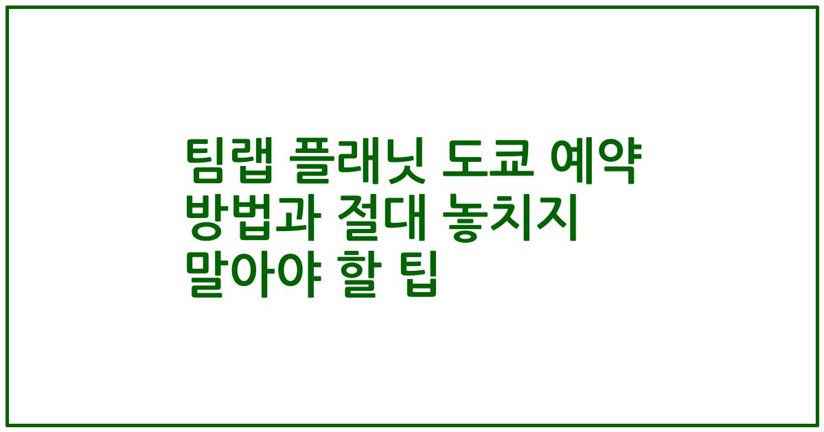 팀랩 플래닛 도쿄 예약 방법과 절대 놓치지 말아야 할 팁